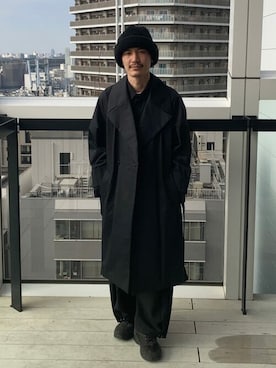 「UNITED TOKYO（ユナイテッドトウキョウ）のアイテム（トレンチコート）」を使った、Yamamotoさん（メンズ・169cm）の冬コーディネート