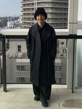 「UNITED TOKYO（ユナイテッドトウキョウ）のアイテム（トレンチコート）」を使った、Yamamotoさん（メンズ・169cm）の夏コーディネート