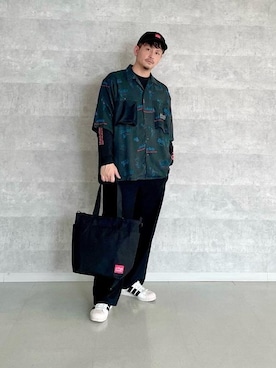 「通学スタイル」｜「アイテム（シャツ/ブラウス）」を使った、Manhattan Portage Staffさん（メンズ・174cm）の春コーディネート