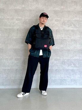 「通学スタイル」｜「アイテム（シャツ/ブラウス）」を使った、Manhattan Portage Staffさん（メンズ・174cm）の春コーディネート