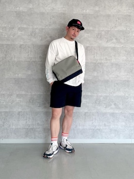 「通学スタイル」｜「アイテム（シャツ/ブラウス）」を使った、Manhattan Portage Staffさん（メンズ・174cm）の夏コーディネート