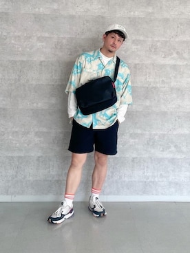 「通学スタイル」｜「アイテム（シャツ/ブラウス）」を使った、Manhattan Portage Staffさん（メンズ・174cm）の夏コーディネート
