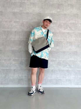 「通学スタイル」｜「アイテム（シャツ/ブラウス）」を使った、Manhattan Portage Staffさん（メンズ・174cm）の夏コーディネート