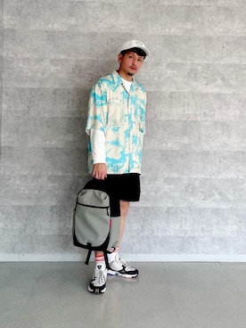 「通学スタイル」｜「アイテム（シャツ/ブラウス）」を使った、Manhattan Portage Staffさん（メンズ・174cm）の夏コーディネート