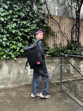 「通学スタイル」｜「アイテム（シャツ/ブラウス）」を使った、Manhattan Portage Staffさん（メンズ・172cm）の夏コーディネート