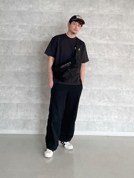 「通学スタイル」｜「アイテム（メッセンジャーバッグ）」を使った、Manhattan Portage Staffさん（メンズ・174cm）の夏コーディネート