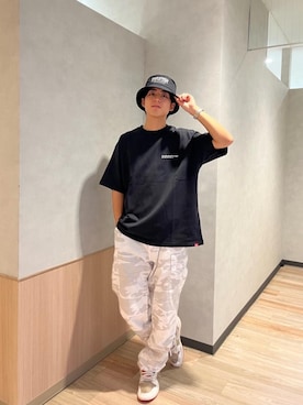 「通学スタイル」｜「アイテム（帽子）」を使った、Manhattan Portage Staffさん（メンズ・175cm）の夏コーディネート