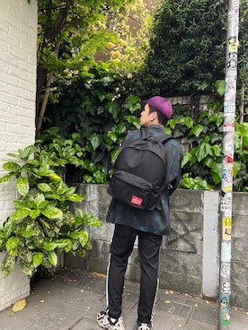 「通学スタイル」｜「アイテム（シャツ/ブラウス）」を使った、Manhattan Portage Staffさん（メンズ・172cm）の夏コーディネート
