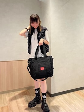 「通学スタイル」｜Manhattan Portage Staffさん（レディース・155cm）の夏コーディネート