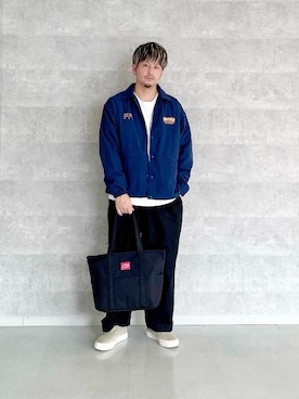「通学スタイル」｜「アイテム（ナイロンジャケット）」を使った、Manhattan Portage Staffさん（メンズ・174cm）の秋コーディネート