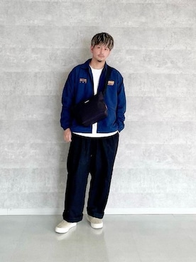 「通学スタイル」｜「アイテム（メッセンジャーバッグ）」を使った、Manhattan Portage Staffさん（メンズ・174cm）の秋コーディネート