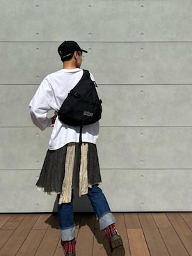 「アクティブ」｜「アイテム（帽子）」を使った、Manhattan Portage Staffさん（レディース・170cm）の秋コーディネート