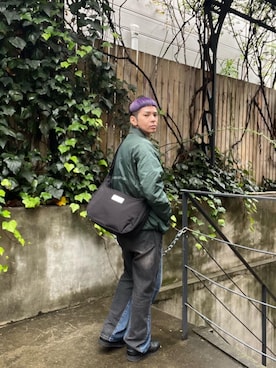 「リバーシブル」｜「アイテム（ダウンジャケット/コート）」を使った、Manhattan Portage Staffさん（メンズ・172cm）の秋コーディネート