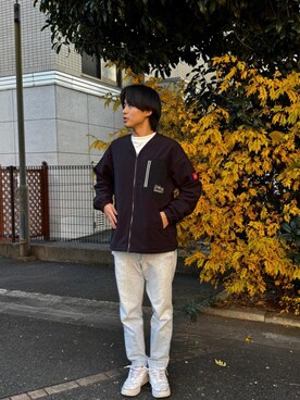 「通学スタイル」｜「アイテム（トップス）」を使った、Manhattan Portage Staffさん（メンズ・175cm）の冬コーディネート