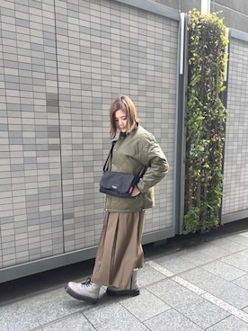 「アパレル」｜Manhattan Portage Staffさん（レディース・160cm）の冬コーディネート