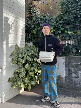 「フリース」｜「アイテム（ブルゾン）」を使った、Manhattan Portage Staffさん（メンズ・172cm）の冬コーディネート