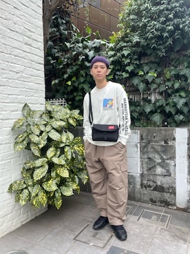 「ワイドパンツ 」｜Manhattan Portage Staffさん（メンズ・172cm）の春コーディネート