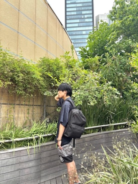 「アイテム（バックパック/リュック）」を使った、Manhattan Portage Staffさん（メンズ・177cm）の夏コーディネート