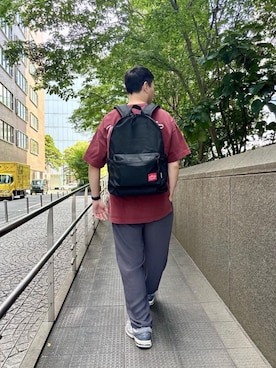 「アイテム（バックパック/リュック）」を使った、Manhattan Portage Staffさん（メンズ・178cm）の夏コーディネート