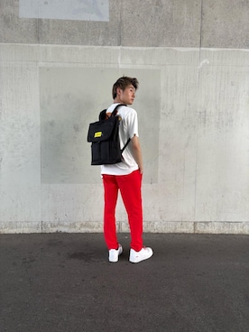 「アイテム（バックパック/リュック）」を使った、Manhattan Portage Staffさん（メンズ・165cm）の夏コーディネート