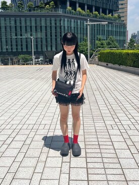 「Manhattan Portage（マンハッタンポーテージ）のJOGGER (L) JPN CARROTS25（ショルダーバッグ）」を使った、Manhattan Portage Staffさん（レディース・155cm）の夏コーディネート