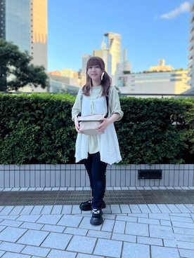 「アイテム（メッセンジャーバッグ）」を使った、Manhattan Portage Staffさん（レディース・148cm）の夏コーディネート