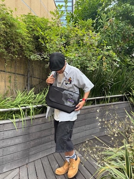 「アイテム（バッグ）」を使った、Manhattan Portage Staffさん（メンズ・167cm）の夏コーディネート