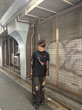 「アイテム（ボディバッグ/ウエストポーチ）」を使った、Manhattan Portage Staffさん（レディース・157cm）の夏コーディネート