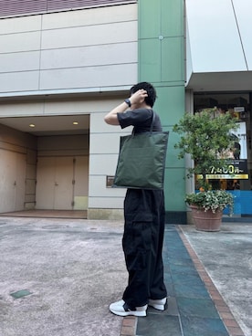 「アイテム（トートバッグ）」を使った、Manhattan Portage Staffさん（メンズ・181cm）の夏コーディネート