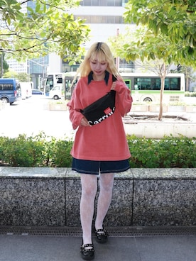 「Manhattan Portage（マンハッタンポーテージ）のアイテム（ボディバッグ/ウエストポーチ）」を使った、Manhattan Portage Staffさん（レディース・157cm）の夏コーディネート