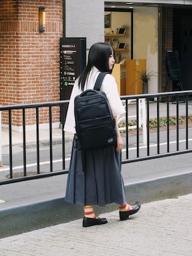 「アイテム（バックパック/リュック）」を使った、Manhattan Portage Staffさん（レディース・151cm）の夏コーディネート