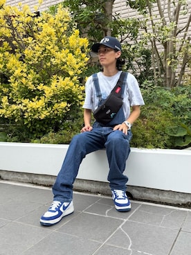 「アイテム（ボディバッグ/ウエストポーチ）」を使った、Manhattan Portage Staffさん（メンズ・165cm）の夏コーディネート
