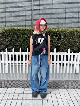 「アイテム（ボディバッグ/ウエストポーチ）」を使った、Manhattan Portage Staffさん（レディース・155cm）の夏コーディネート