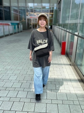 「アイテム（メッセンジャーバッグ）」を使った、Manhattan Portage Staffさん（レディース・148cm）の夏コーディネート