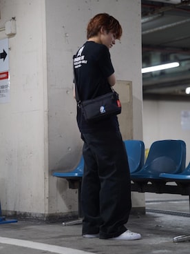 「アイテム（バッグ）」を使った、Manhattan Portage Staffさん（メンズ・160cm）の夏コーディネート