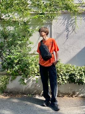 「アイテム（ボディバッグ/ウエストポーチ）」を使った、Manhattan Portage Staffさん（メンズ・170cm）の夏コーディネート