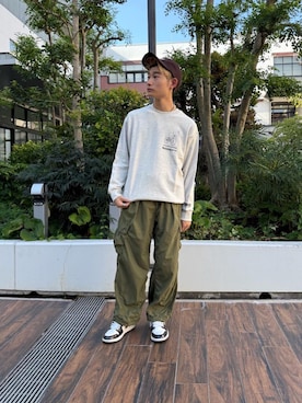 「アイテム（スウェット）」を使った、Manhattan Portage Staffさん（メンズ・165cm）の夏コーディネート