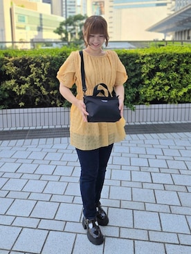 「アイテム（トートバッグ）」を使った、Manhattan Portage Staffさん（レディース・148cm）の夏コーディネート