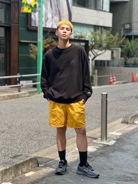 「アイテム（スウェット）」を使った、Manhattan Portage Staffさん（メンズ・172cm）の夏コーディネート