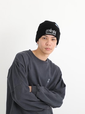 「アイテム（ニットキャップ/ビーニー）」を使った、Manhattan Portage Staffさん（メンズ・172cm）の秋コーディネート