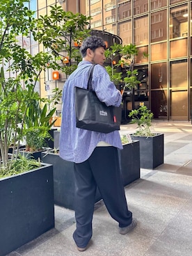 「Manhattan Portage（マンハッタンポーテージ）のアイテム」を使った、Manhattan Portage Staffさん（メンズ・178cm）の秋コーディネート