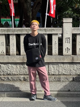 「Manhattan Portage（マンハッタンポーテージ）のアイテム」を使った、Manhattan Portage Staffさん（メンズ・172cm）の秋コーディネート