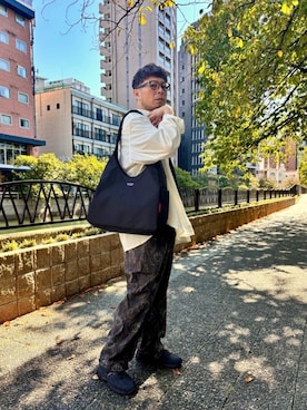 「Manhattan Portage（マンハッタンポーテージ）のアイテム」を使った、Manhattan Portage Staffさん（メンズ・178cm）の秋コーディネート