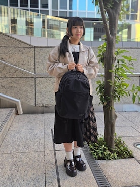 「アイテム（バックパック/リュック）」を使った、Manhattan Portage Staffさん（レディース・148cm）の秋コーディネート