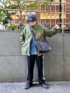 「Manhattan Portage（マンハッタンポーテージ）のアイテム」を使った、Manhattan Portage Staffさん（メンズ・178cm）の秋コーディネート