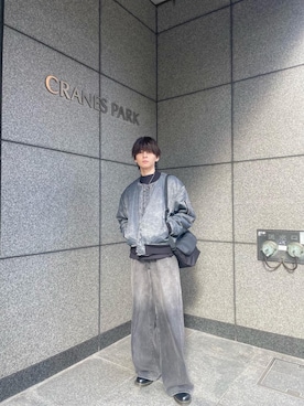 「アイテム（メッセンジャーバッグ）」を使った、Manhattan Portage Staffさん（メンズ・170cm）の冬コーディネート