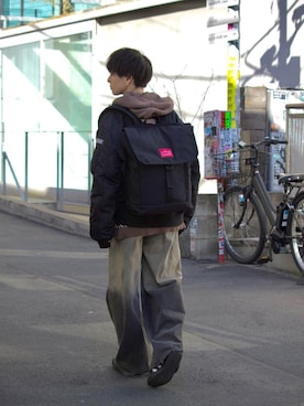 Manhattan Portage Staffさん(メンズ・170cm)の冬コーディネート