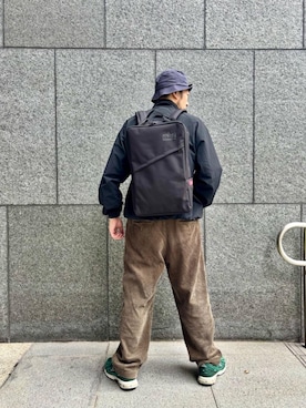 「防水」｜Manhattan Portage Staffさん（メンズ・177cm）の冬コーディネート