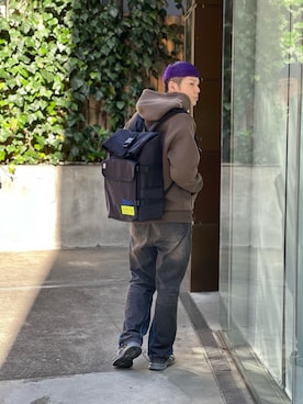 「防水」｜Manhattan Portage Staffさん（メンズ・172cm）の春コーディネート