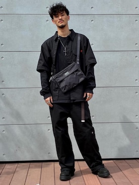 「サコッシュ」｜Manhattan Portage Staffさん（メンズ・180cm）の春コーディネート